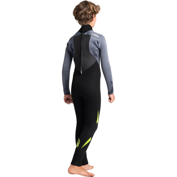 2023 C-Skins Junior Legend 5/4/3mm GBS Back Zip Wetsuit C-LE54JBZ - Slate / Flash Green / Silver